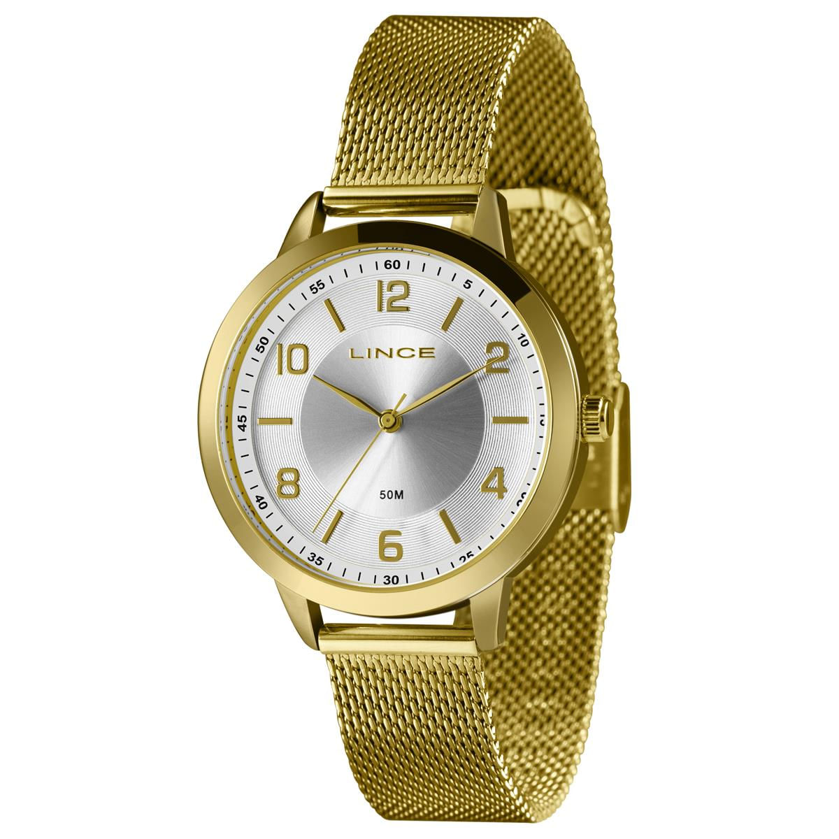 Relógio Lince Feminino Ref: Lrg4747l38 S2kx Casual Mesh Dourado