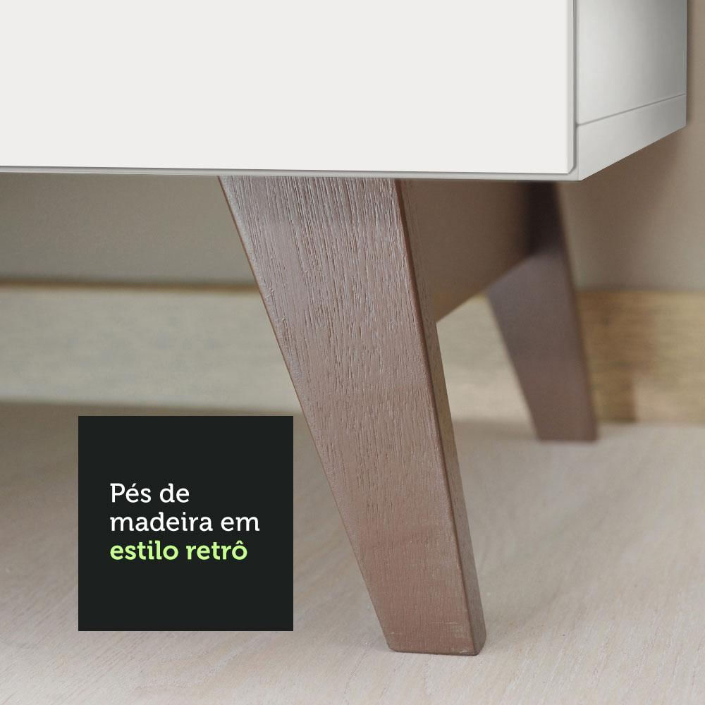 Balcão Madesa Reims 60 cm 3 Gavetas - Branco Branco