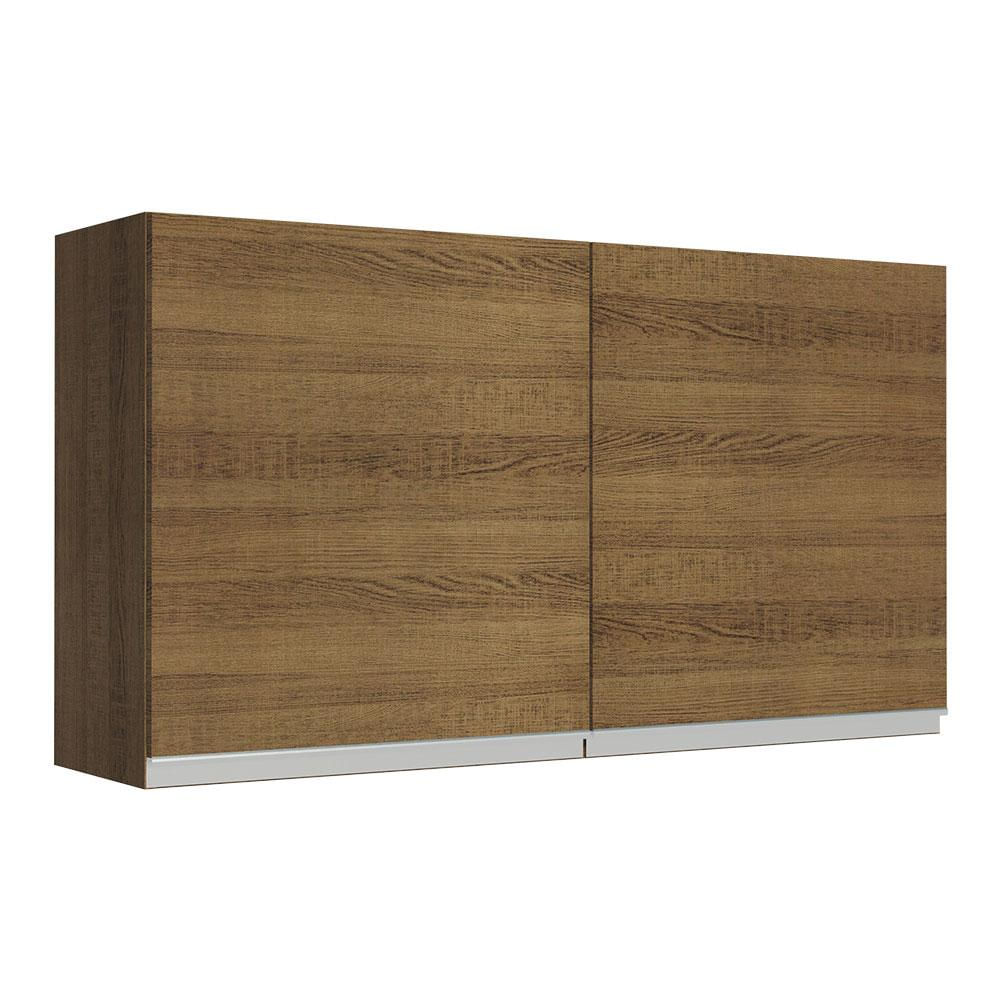 Armário Aéreo Madesa Glamy 120 cm 2 Portas - Rustic