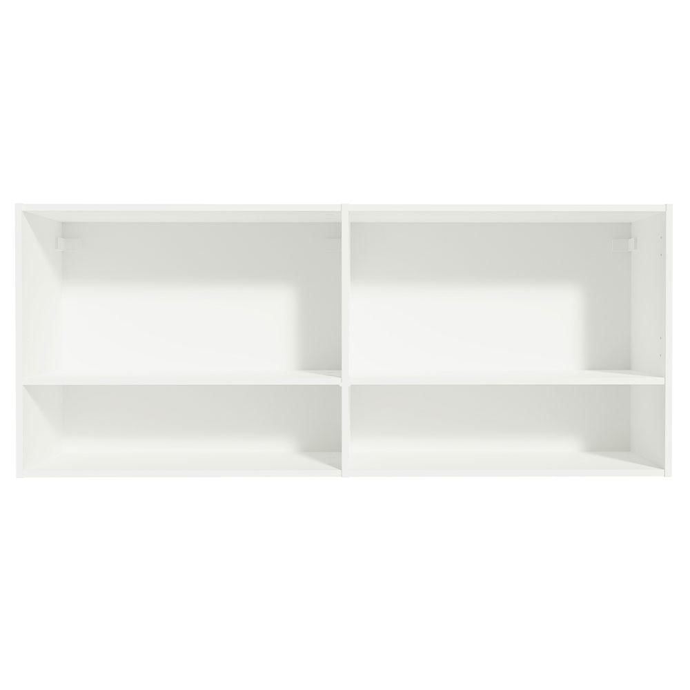 Armário Aéreo 120 cm 2 Portas 2 Nichos Branco para Área de Serviço Madesa Branco