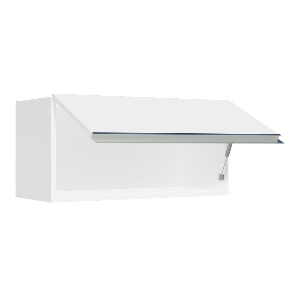 Armário Aéreo de Cozinha Madesa Glamy 70 cm 1 Porta Basculante - Branco Branco