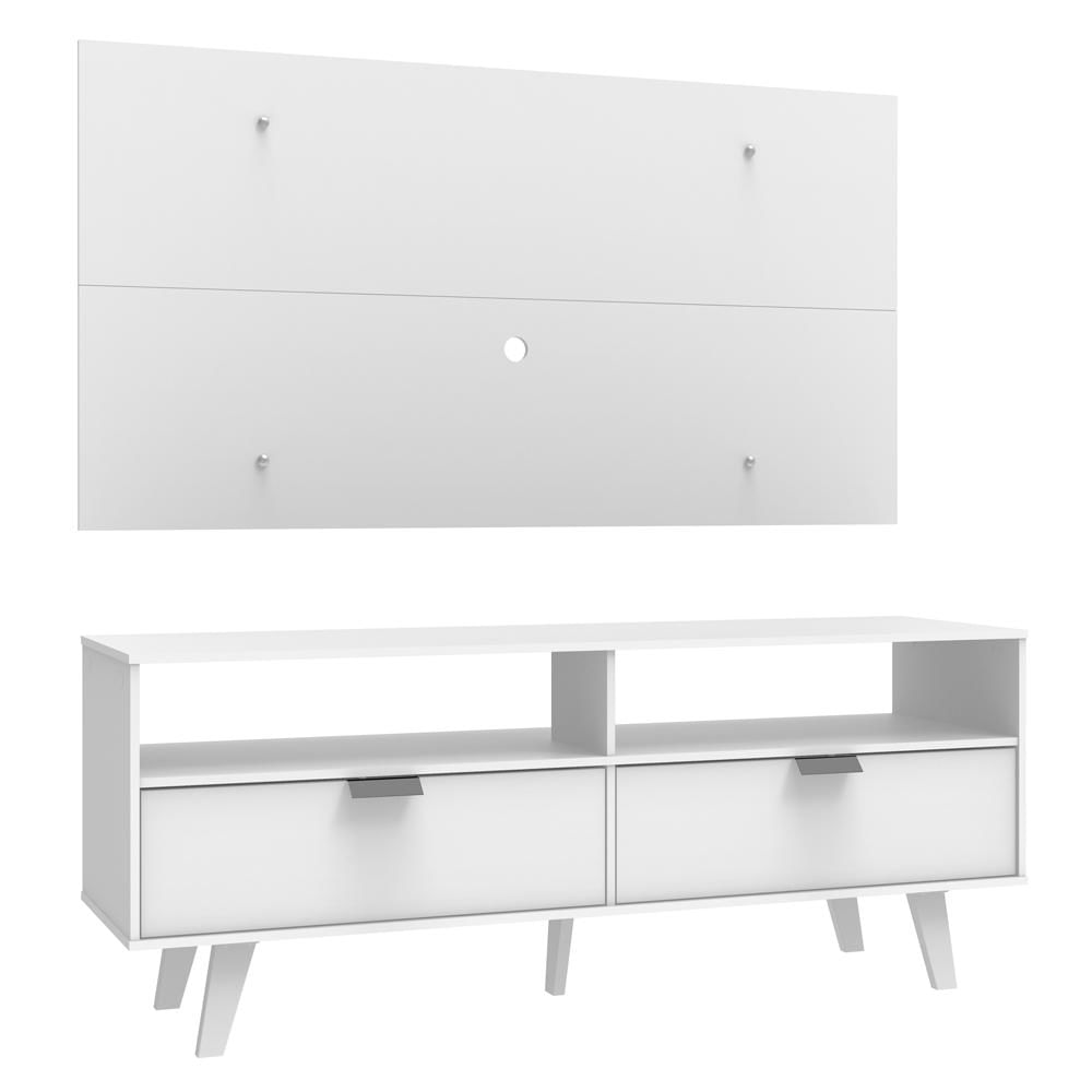 Rack Madesa Oslo e Painel para TV até 55 Polegadas 2 Portas Branco