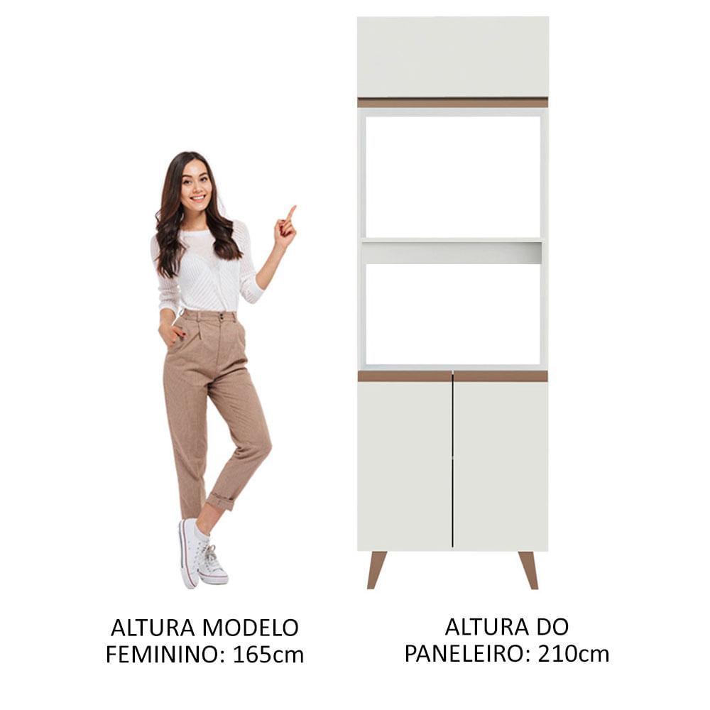 Torre Quente Madesa Reims 70 cm 3 Portas - Branco Branco