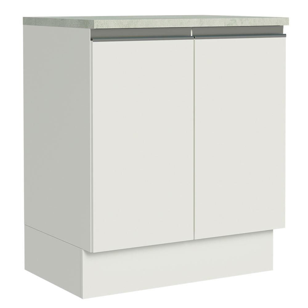 Balcão de Cozinha Madesa Glamy 70 cm 2 Portas - Branco