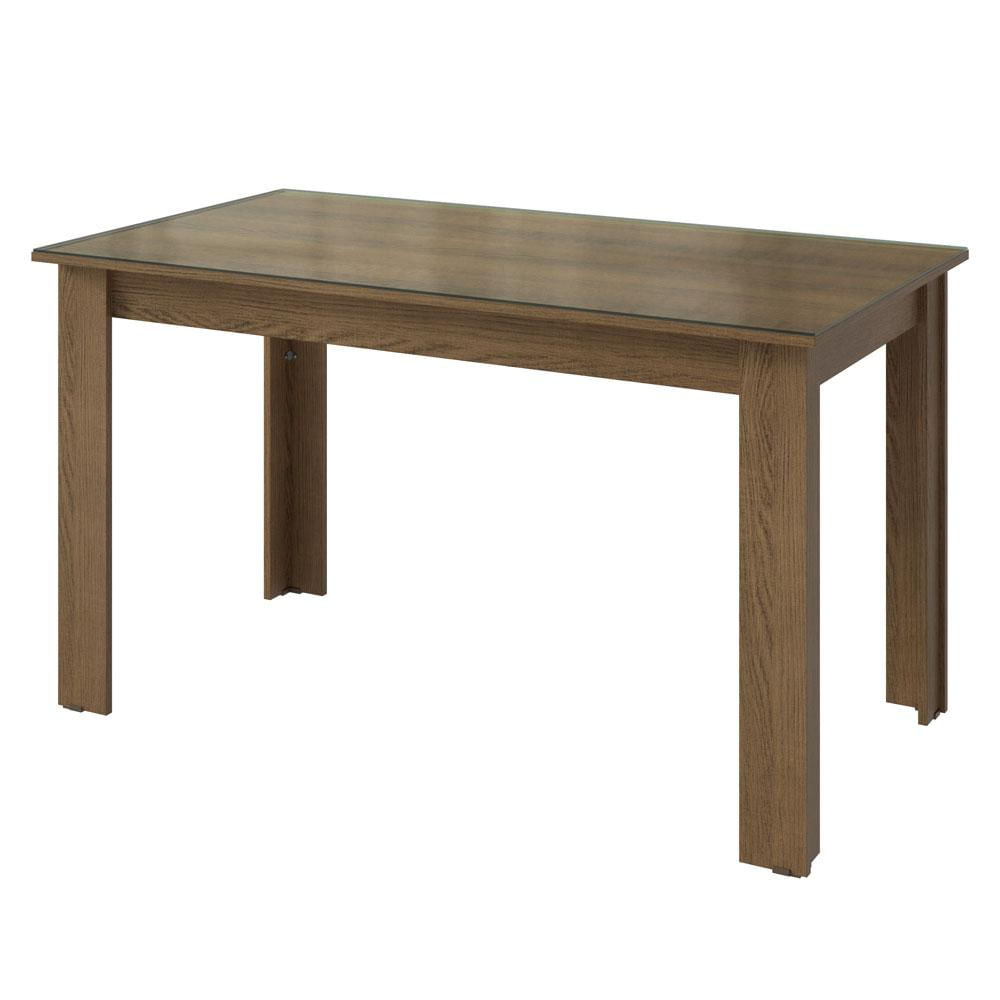 Mesa de Jantar Retangular com Tampo de Vidro Rustic 5231 Madesa Rustic