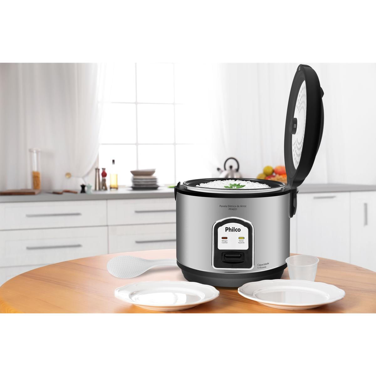 Panela de Arroz Elétrica Philco 5 Xícaras 1,6L PPAE01 127V