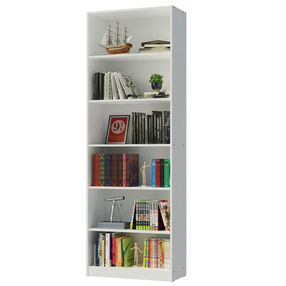 Estante Livreiro Madesa 6908 com 6 Nichos - Branco Branco