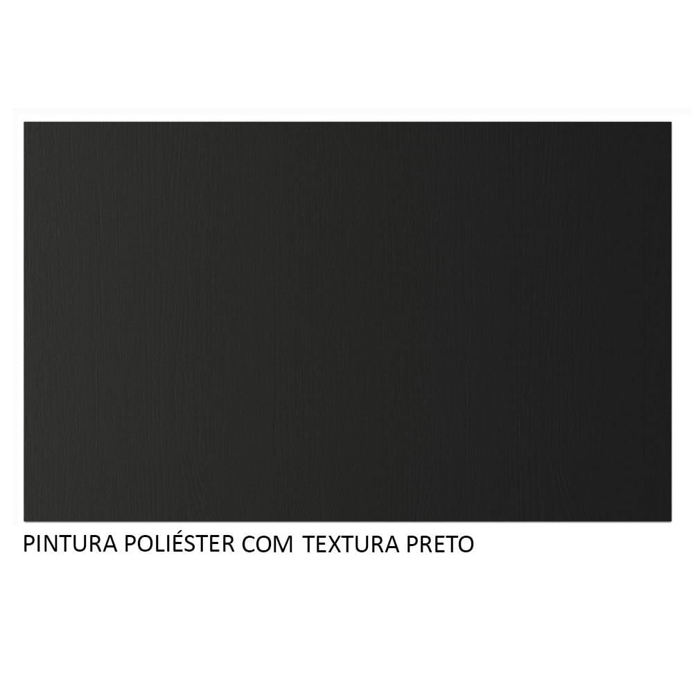 Armário Aéreo 120cm 2 Portas Correr Vidro Pontilhado 1 Nicho Preto Reims Madesa Preto