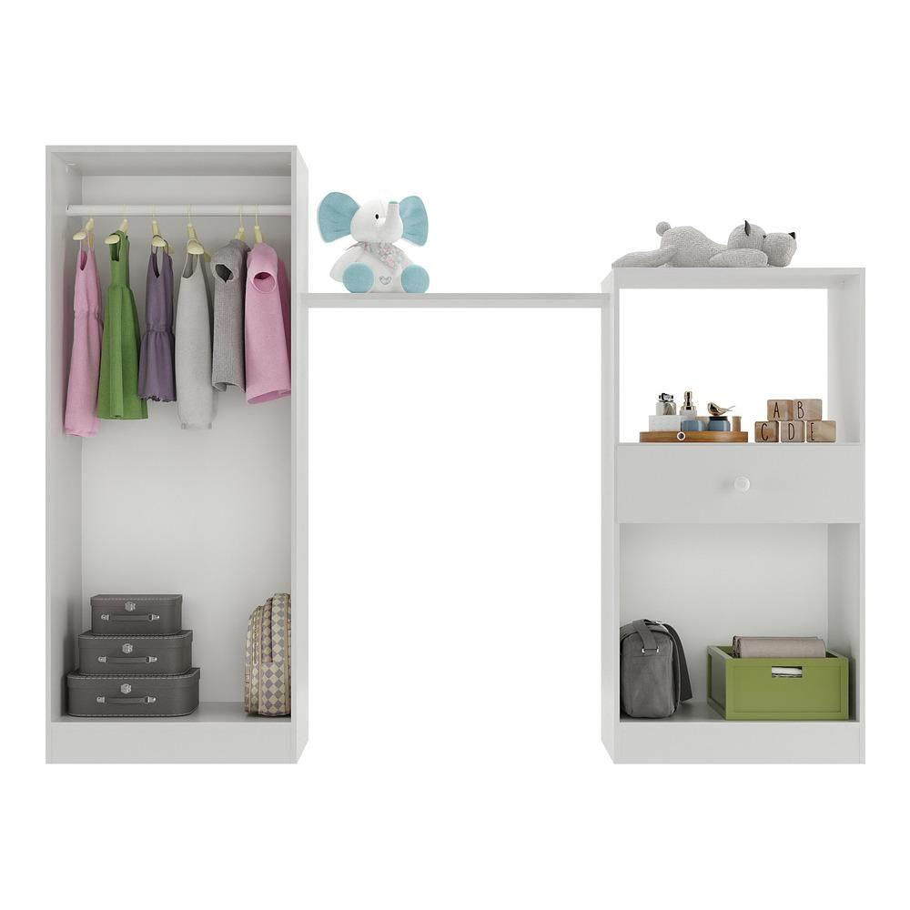 Quarto Infantil Com Berço Cômoda Olívia Branco