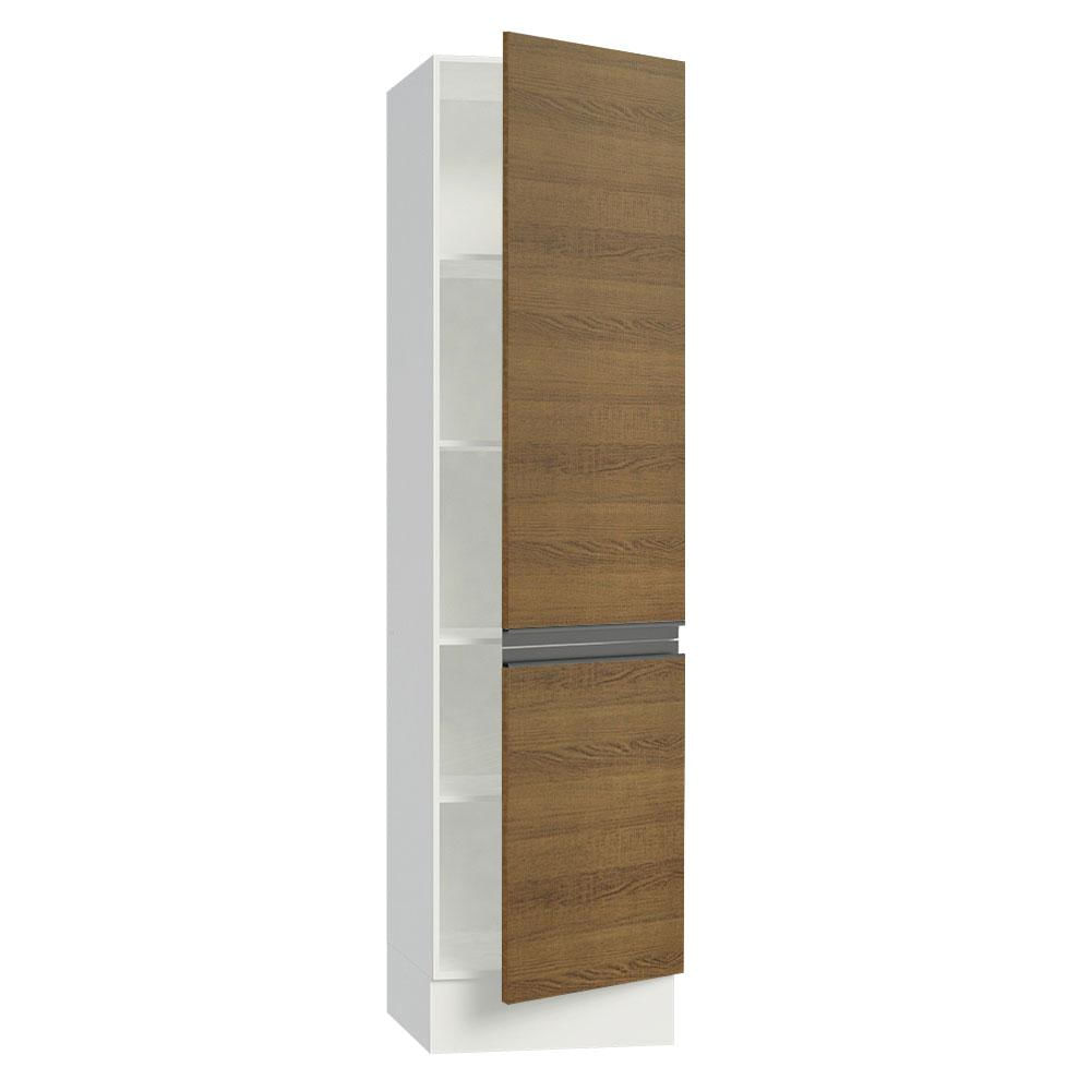 Paneleiro Madesa Smart 100% MDF 2 Portas - Branco/Rustic Branco