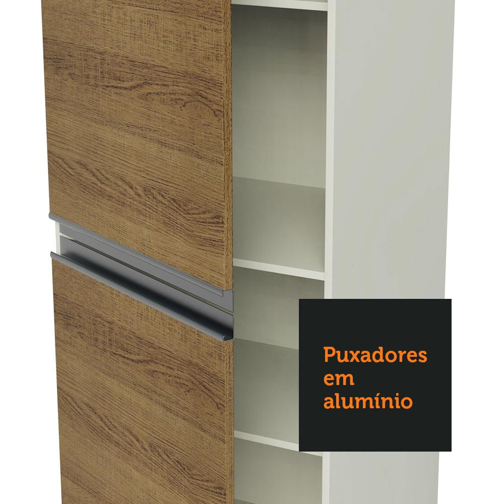 Paneleiro Madesa Smart 100% MDF 2 Portas - Branco/Rustic Branco