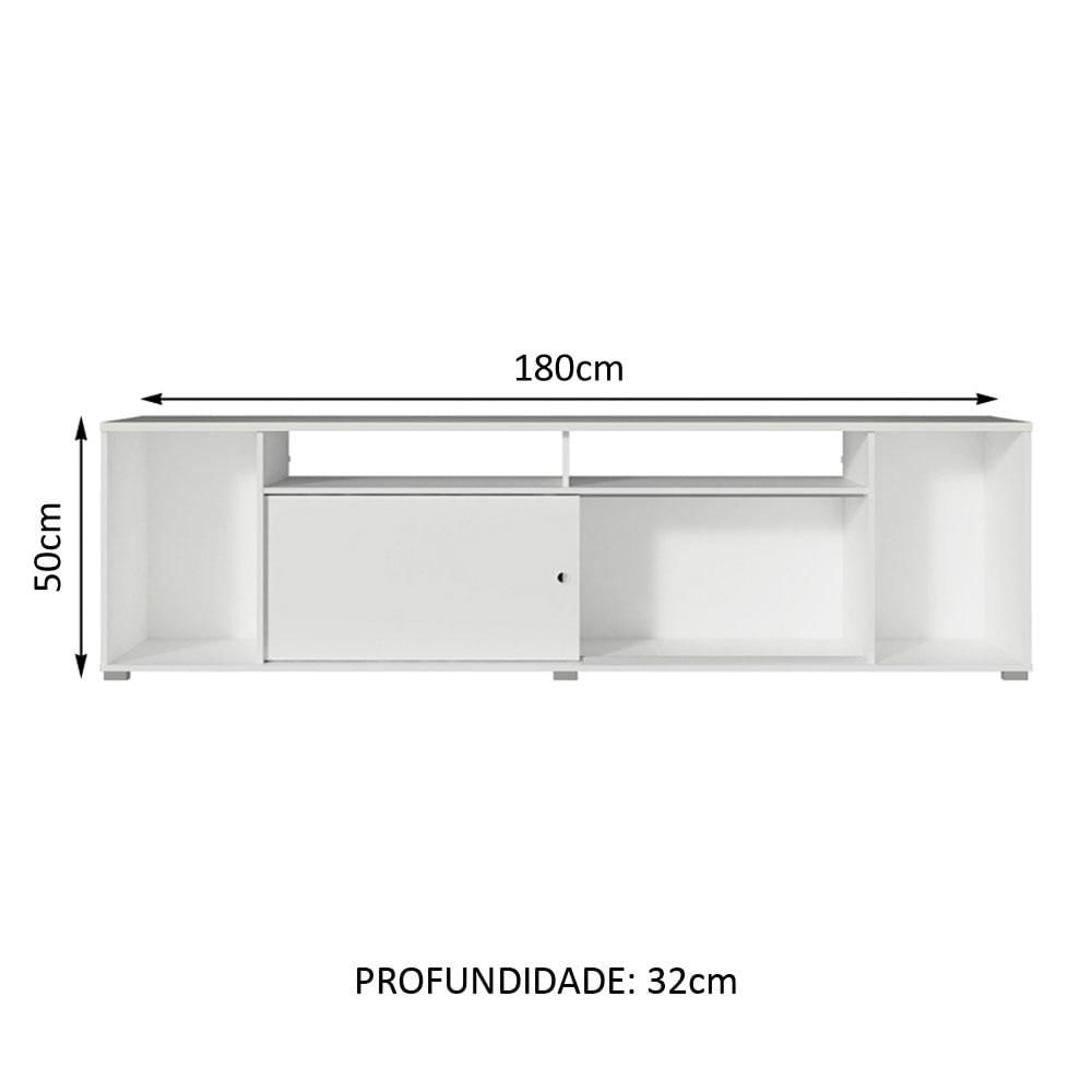 Rack para TV até 65 Polegadas Madesa Cancun - Branco Branco