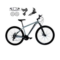 Bicicleta Aro 29 Absolute Nero 5 Alumínio 21v Câmbios Shimano Freio A Disco Hidráulico Cinza 17