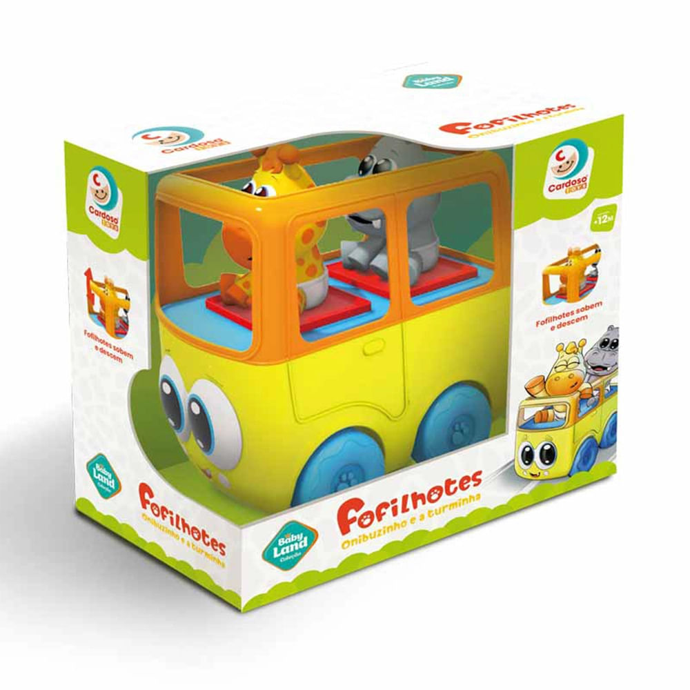 Ônibus Brinquedo Educativo Cardoso Baby Land Fofilhotes