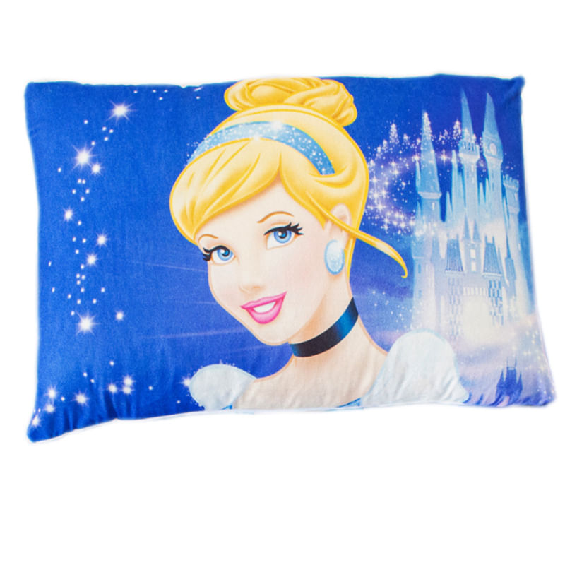 Fronha Portallar Disney Estampa Digital Localizada Princesas Cinderela 48cmx68cm Branco