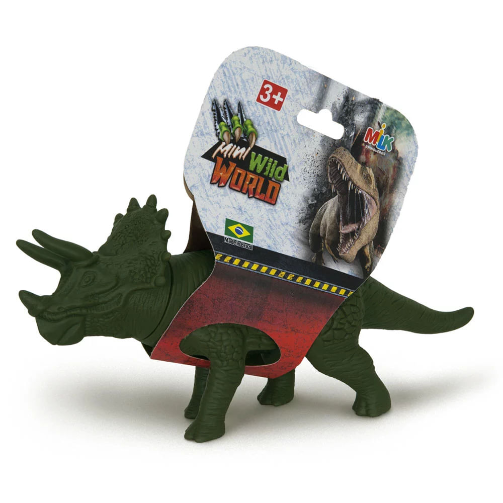 Mini Dinossauro de Brinquedo Milk Wild World Triceratops - Item Sortido