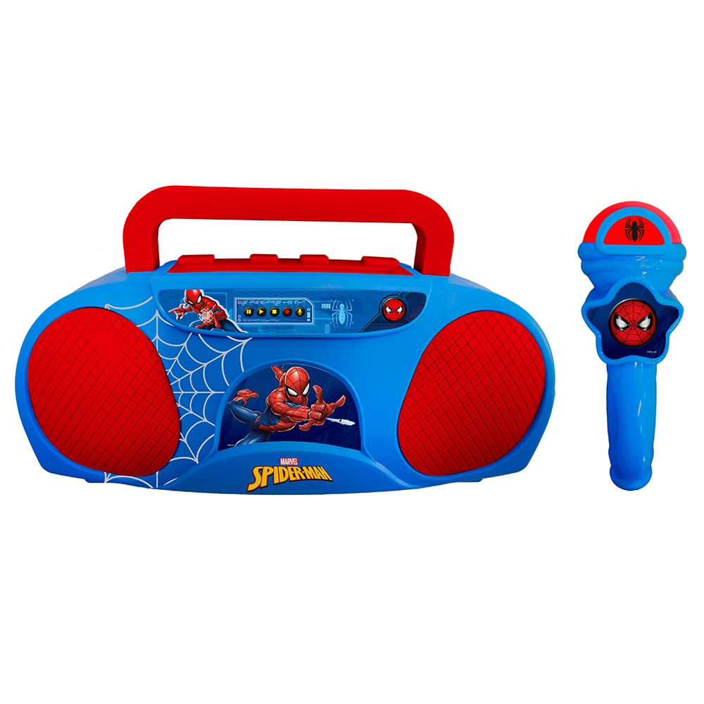 Brinquedo Boombox Karaokê Infantil Candide Homem-Aranha