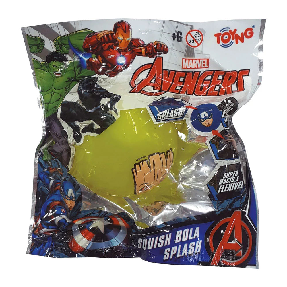 Bola Splash Toyng Vingadores 6,5cm - Item Sortido