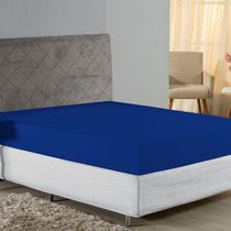 Lençol Com Elástico Queen Nobre 1 Peça 30cm De Altura Malha 100% Algodão - Royal