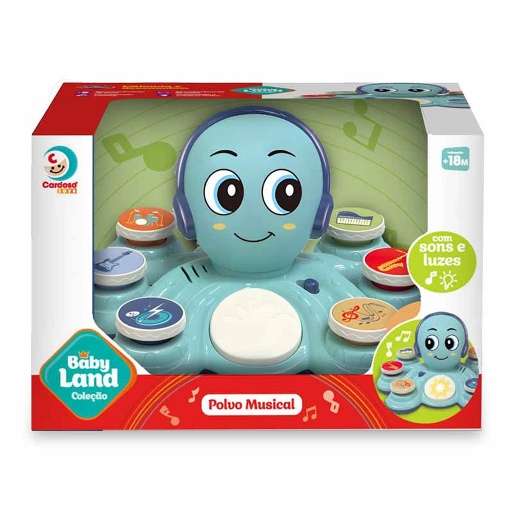 Brinquedo Polvo Musical Baby Land Azul