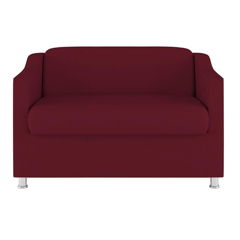 Encontraproduto.com.br - Sofá Namoradeira 2 Lugares Tilla Sala De Espera – Balaqui Decor Cor:marsala