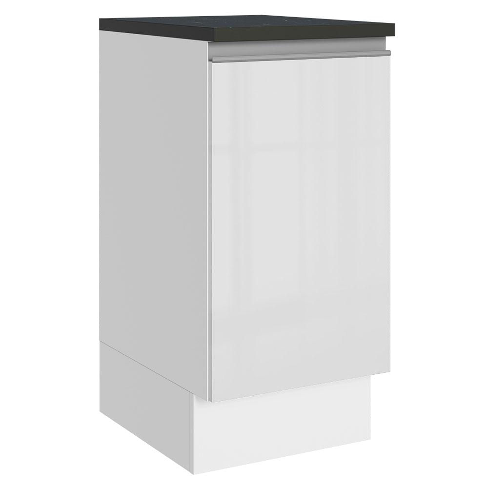 Balcão Madesa Acordes 100% MDF 40 cm 1 Porta - Porta Branco Brilho