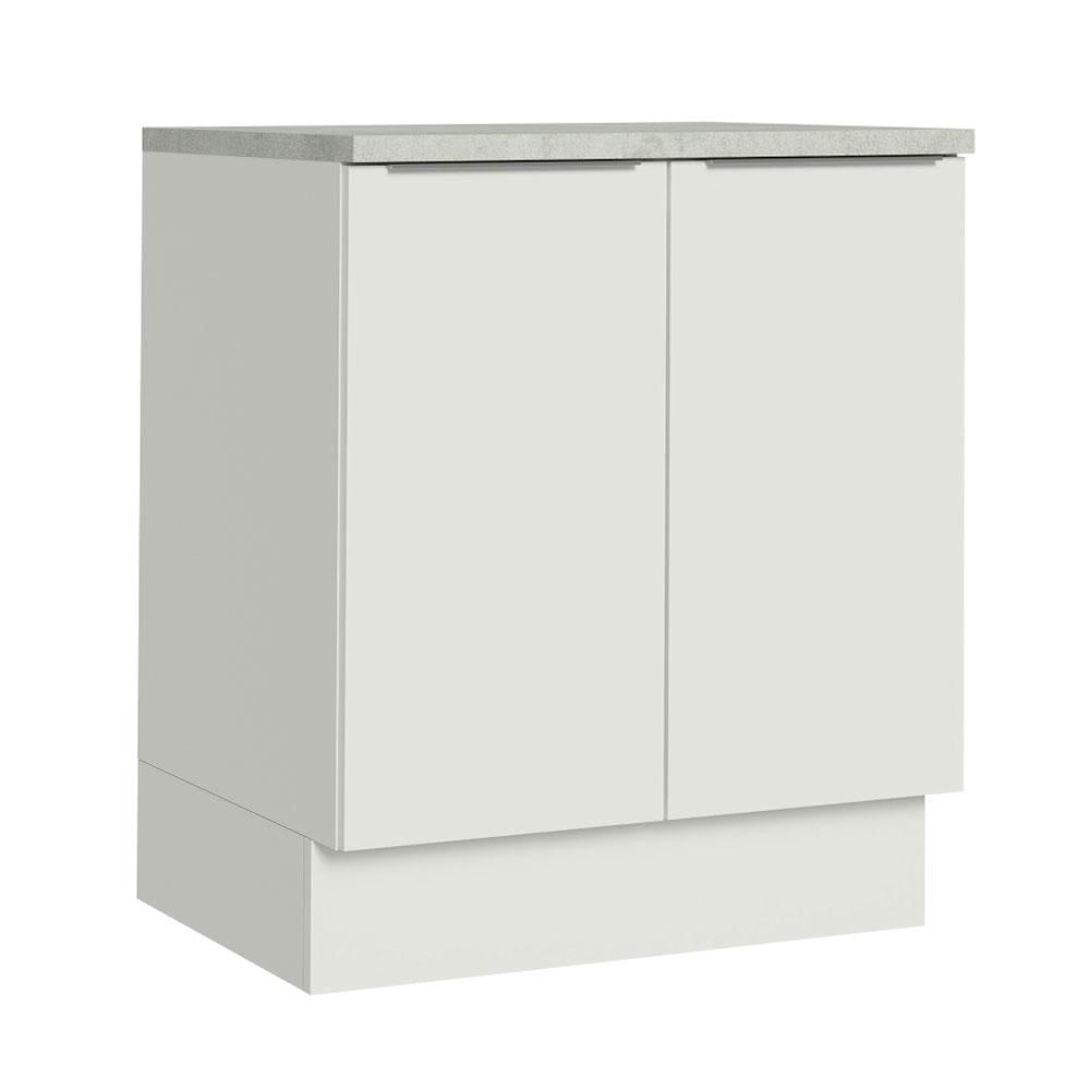 Balcão de Cozinha Madesa Stella 70 cm 2 Portas - Branco Branco