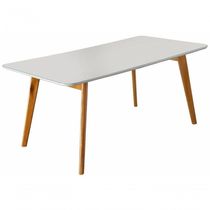 Mesa De Jantar Com Vidro Madeira Maciça - Slim-1,60x0,90m - Móveis Mundial