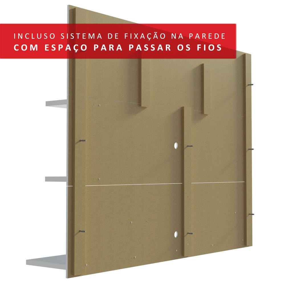 Painel para TV até 60 Polegadas Madesa Alfa - Branco Branco