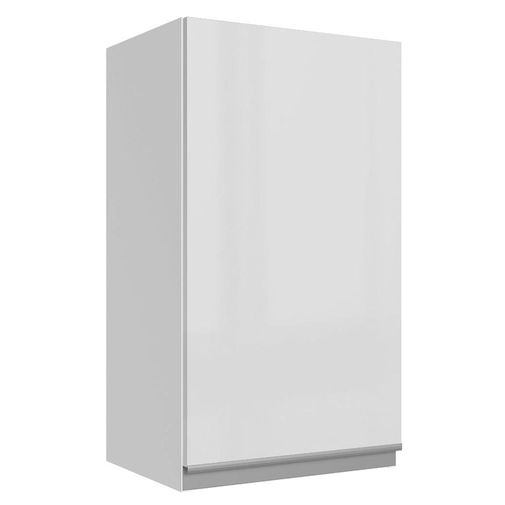 Armário Aéreo 100% MDF 35 cm 1 Porta Branco Brilho Acordes Madesa