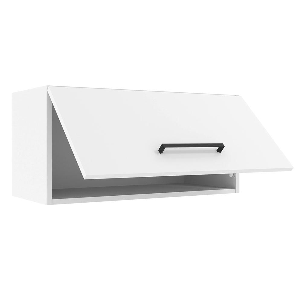 Armário Aéreo de Cozinha Madesa Agata 70 cm 1 Porta Basculante - Branco Branco