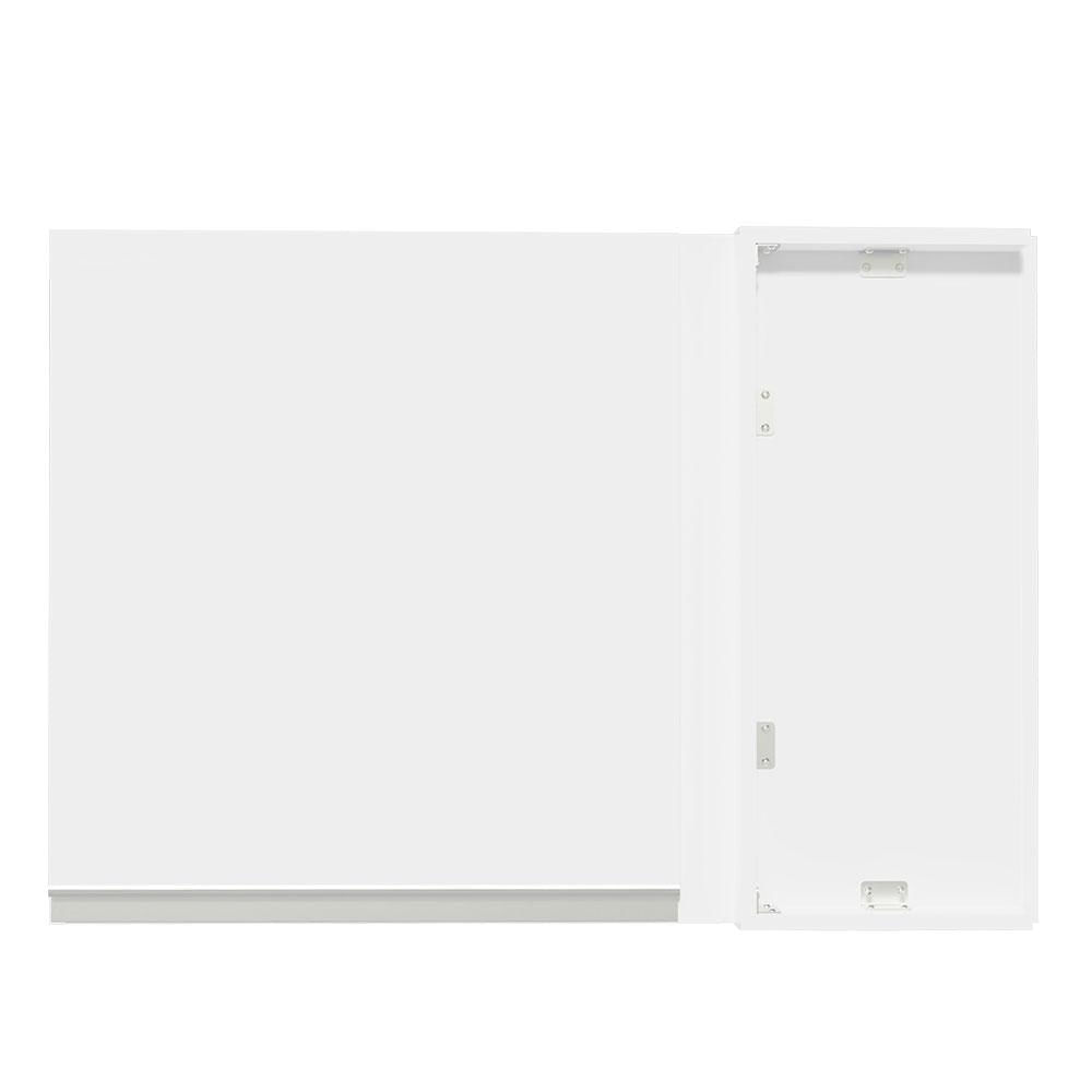 Armário Aéreo de Canto Madesa Glamy 1 Porta - Branco Branco