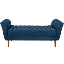 Recamier Grecia 150cm Suede Azul Marinho Mpassos Azul Marinho