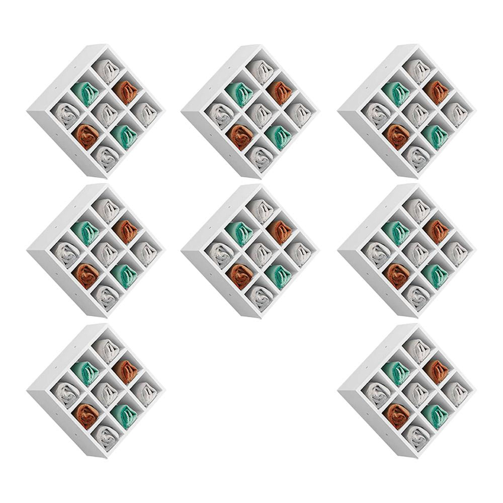Kit 08 Nichos Porta Toalhas 09 Lugares 40x40cm Branco - Gran Belo