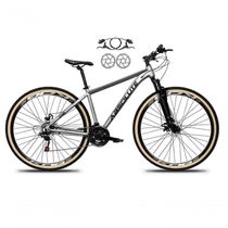 Bicicleta aro29 Absolute Nero 5 Alumínio Freio Hidráulico 24v Garfo Suspensão Mtb Cinza Tamanho 13.8