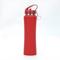 Garrafa Térmica De Bico Canudo Chaveiro 750ml Aço Inox vermelho