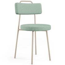 Cadeira Decorativa Estofada Para Sala De Jantar Barcelona Arena L02 Linho Verde Menta - Lyam Decor