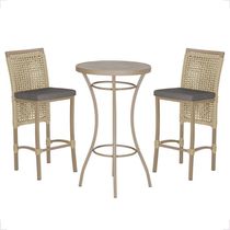 Mesa Bistro E 2 Banquetas Roma Fendi Corda Náutica 11 Rami