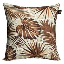 1 Almofada Cheia Para Sofá Decorativas E Impermeáveis Trama Floral Marrom