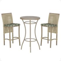 Mesa Bistrô 2 Banquetas Roma Corda Náutica Estofado 5 Trama Rami
