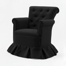 Poltrona Amamentação Aconchego Confortável Descanso Quarto Bebê Suede Preto