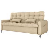 Sofa Cama 2 Lugares 200cm Pillar Linho Vancouver E488 Milani Store Palha