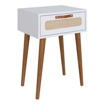 Mesa Cabeceira Retrô Branco