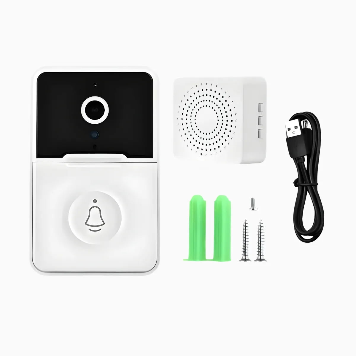 Campainha com Câmera VGA Wifi Sem Fio Inteligente Interfone Com Áudio/Vídeo - Visão Noturna e Notificações por App