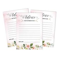 Conjunto com 50 Cartões Alfabeto ABC para Chá de Bebê Floral Revelação de Gênero É um Menino É uma Menina Suprimentos para Festa - Inkdotpot