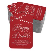 Etiquetas de Papel Metalizado "Feliz Diwali" para Lembrancinhas Pendentes - Inkdotpot
