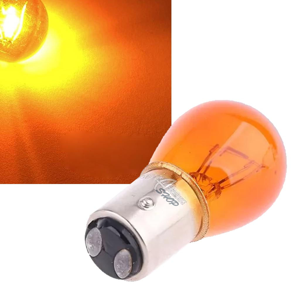 Lampada Dois Polos 1157 P21/5W 24V Halogena Ambar Laranja Un