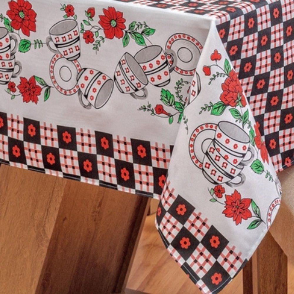 Encontraproduto.com.br - Toalha De Mesa Vilela Em Oxford Quadrada 1,40m X 1,40m 100% Poliéster - Pires E Xícaras