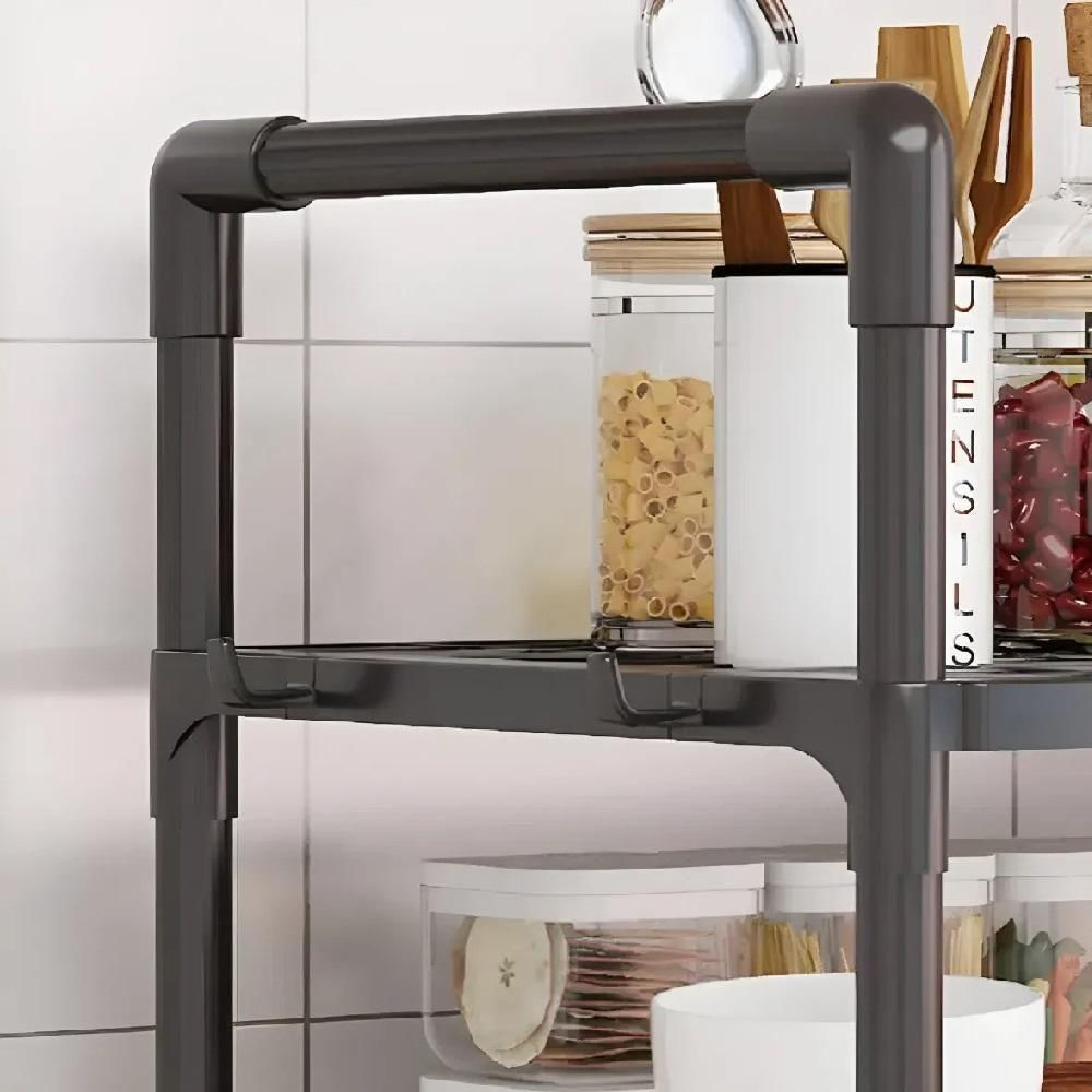 Rack Suporte Microondas Organizador Cozinha Lavanderia Prateleira Multiuso Porta Temperos Produtos