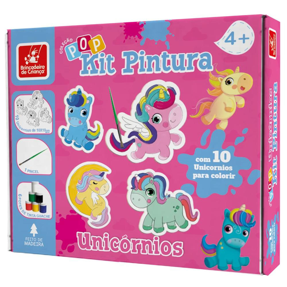 Kit de Pintura Unicórnios - Brincadeira de Criança